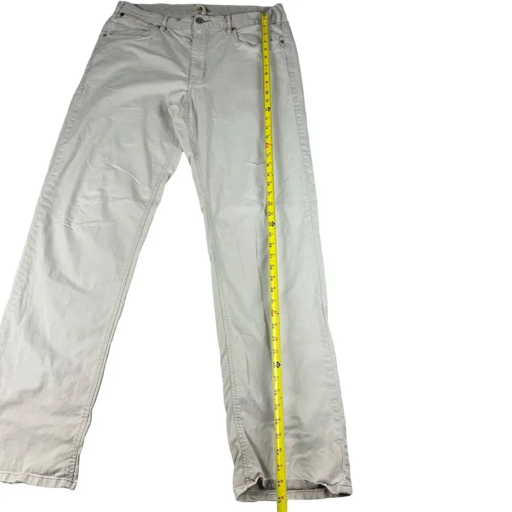 Tommy Bahama Pants Men's 36 x 36 Cream Straight Leg Khaki Casual Cotton Blend